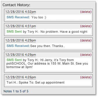 School admissions software with text messaging